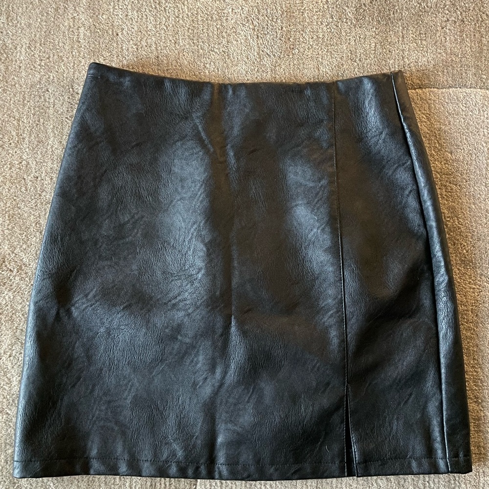Top shop vegan leather mini skirt